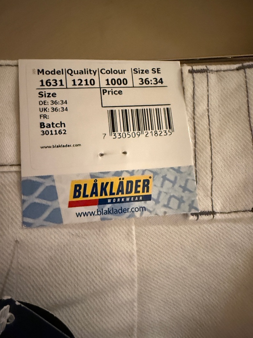 Blaklader Men's Painter Pants size 36 /34 NWT - Picture 3 of 5